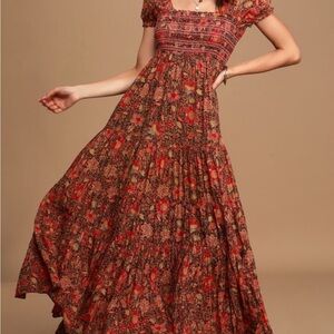 Free People Multicolor Floral Maxi Dress
